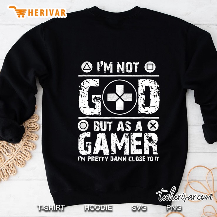 Gaming God Shirt - Pro Gamer Funny Retro Gaming Sweatshirt