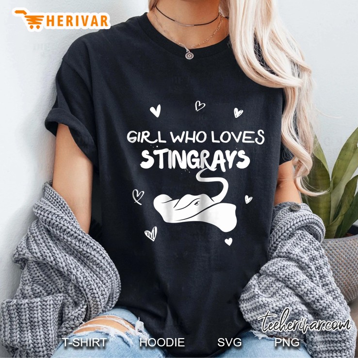 Girl Who Loves Stingrays Women Sea Manta Lover Hoodie