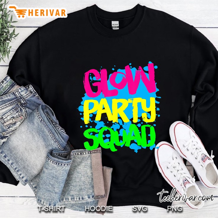 Glow Party Squad Paint Splatter Effect Glow Party Shirt Mugs