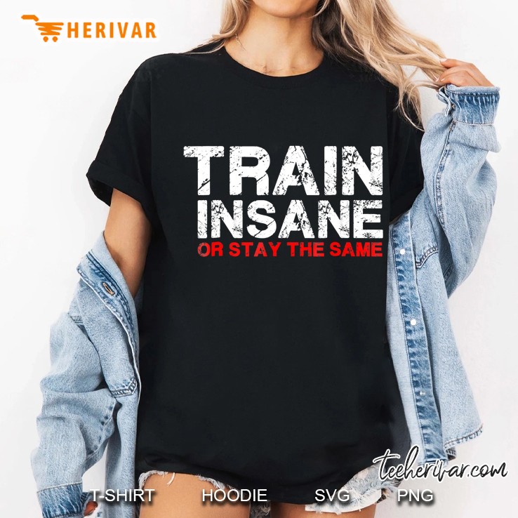 Train Insane Or Stay The Same - Inspirational Ladies Tee