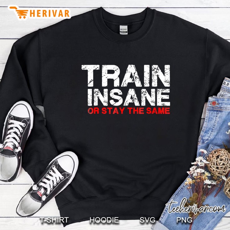 Train Insane Or Stay The Same - Inspirational Sweatshirt