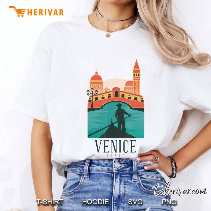 Venice Rialto Bridge Italy Vintage Italian Souvenir Gift Ladies Tee