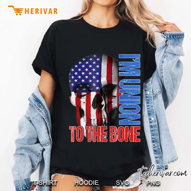 American Union Workers To The Bone Ladies Tee
