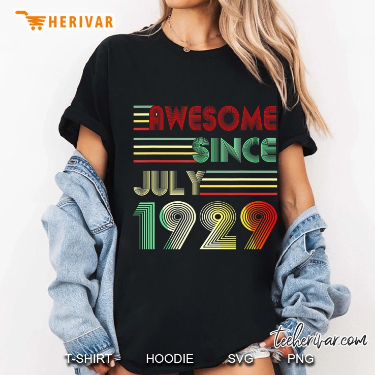 Born In July 1929 90Th Birthday Gift For Men Women Ladies Tee