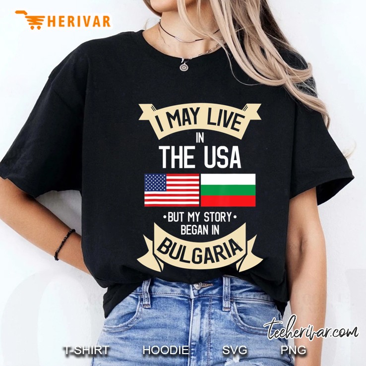 Bulgaria American Flag Usa Bulgarian Roots Gifts Ladies Tee