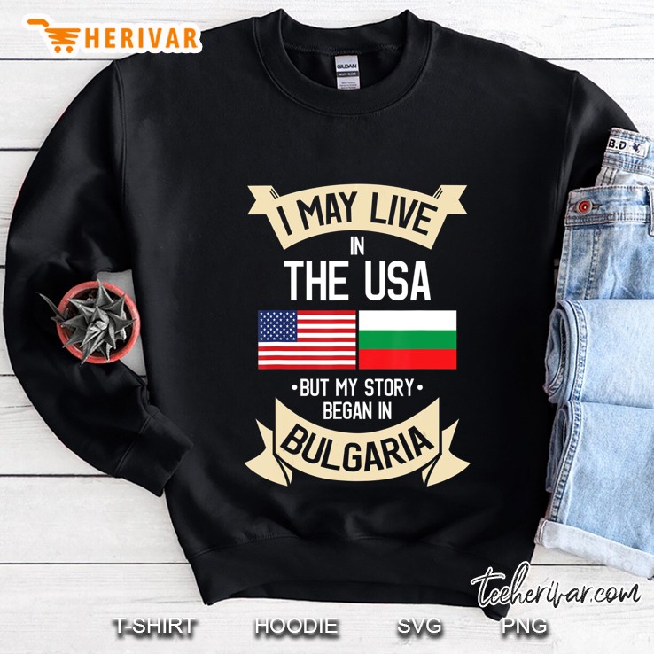 Bulgaria American Flag Usa Bulgarian Roots Gifts Sweatshirt