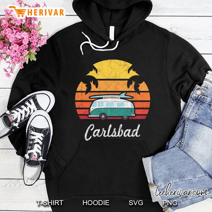Carlsbad Souvenir Retro California Men Women Kids Clothing Pullover Hoodie