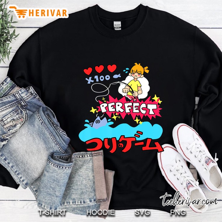 Funny Asian Japanese Anime Manga Style Fishing Angling Sweatshirt