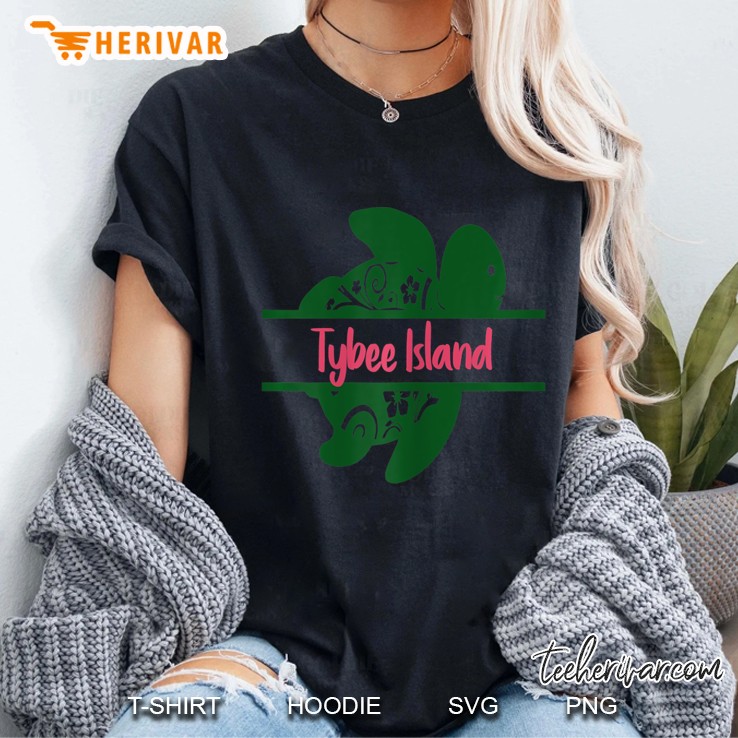 Girls Sea Turtle Tybee Island Georgia Shirts Beach Vacation Ladies Tee