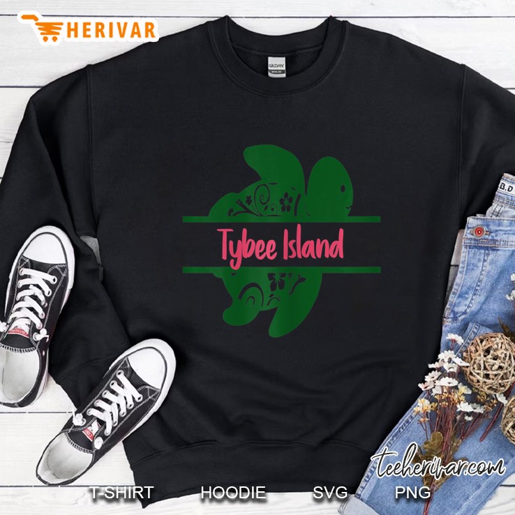 Girls Sea Turtle Tybee Island Georgia Shirts Beach Vacation Sweatshirt