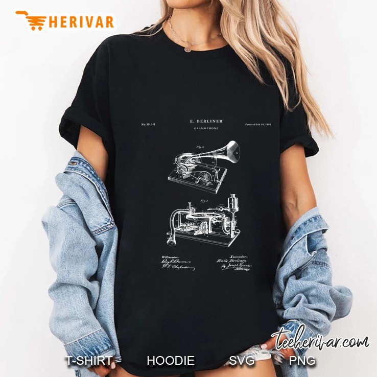 Gramophone Patent - Musician Tshirt Ladies Tee