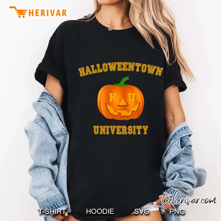 Halloweentown University Pumpkin For Treat Or Trick Ladies Tee