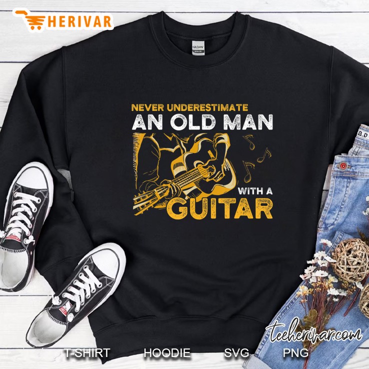 Mens Never Underestimate An Old Man With A Guitar - Guitarist Mugs