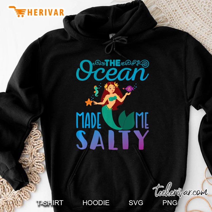 Mermaid Gifts The Ocean Made Me Salty Premium Mugs