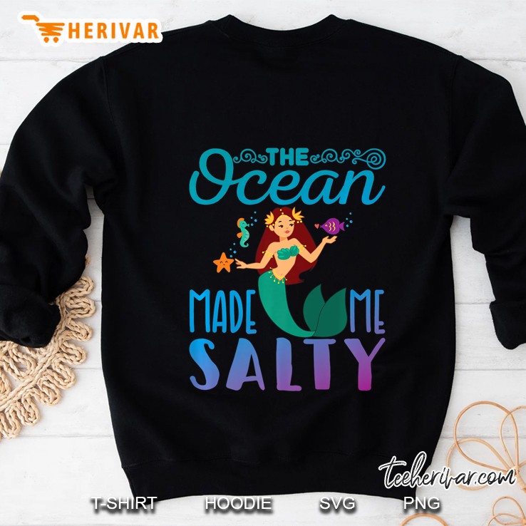 Mermaid Gifts The Ocean Made Me Salty Premium Mugs