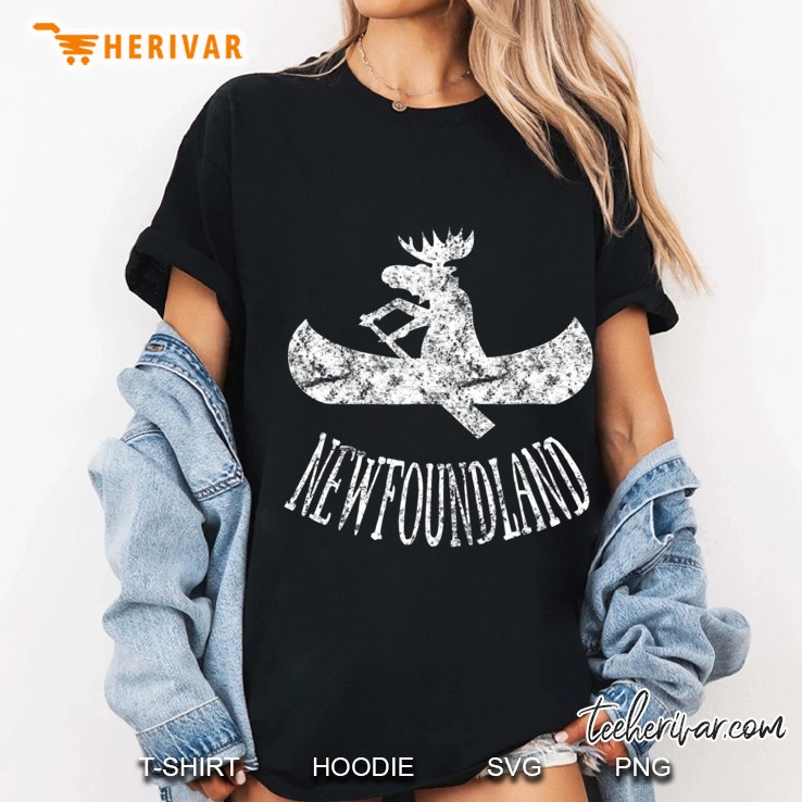 Newfoundland Moose Shirt Moose Canoe Hoodie