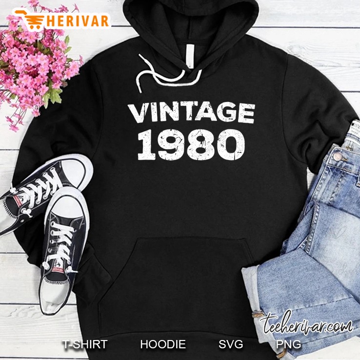 Vintage 1980 40Th Birthday Gif Hoodie
