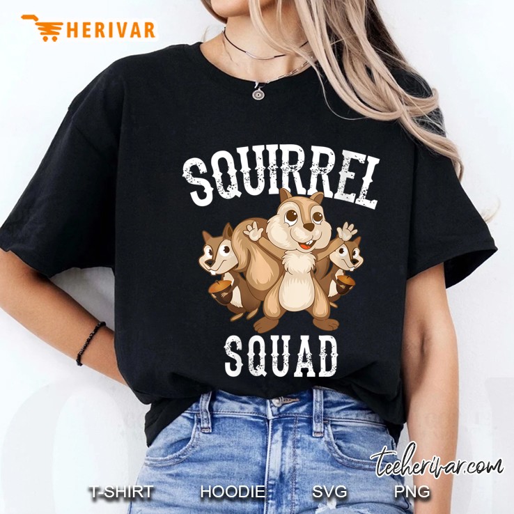 Womens Cool Squirrel Squad Funny Pet Chipmunk Fan Team Lover Gift V-Neck Hoodie