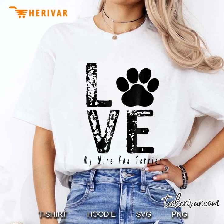 Love My Wire Fox Terrier Ladies Tee