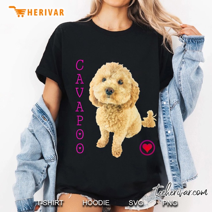 Cavapoo Puppy Dog Poodle Cross Noodle Super Cute Boodle Ladies Tee