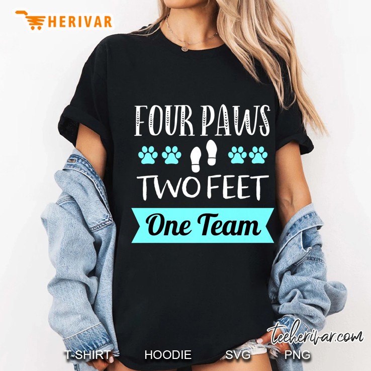 Dog Agility Apparel Four Paws Two Feet One Team Dog Trainer Hoodie