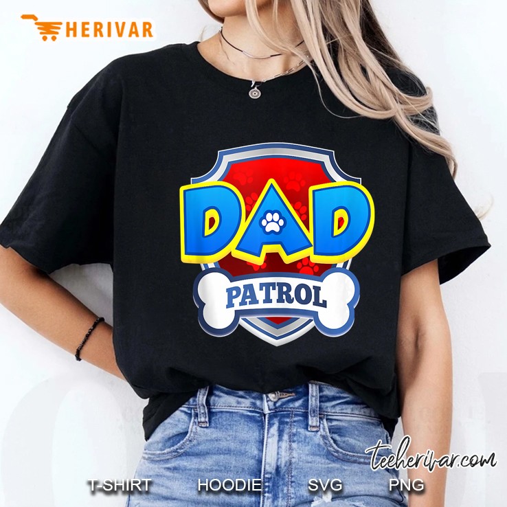 Dad Patrol Funny Dog Dad Gift Birthday Party Hoodie