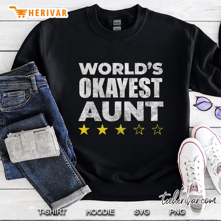 Worlds Okayest Aunt - Vintage Style Sweatshirt
