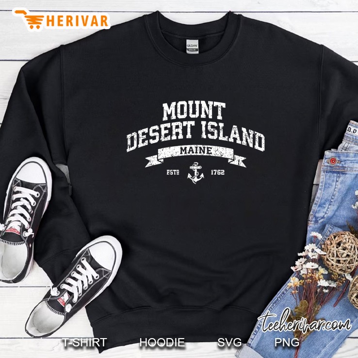 Mt Desert Island Bar Harbor Maine Distressed Vintage Sweatshirt