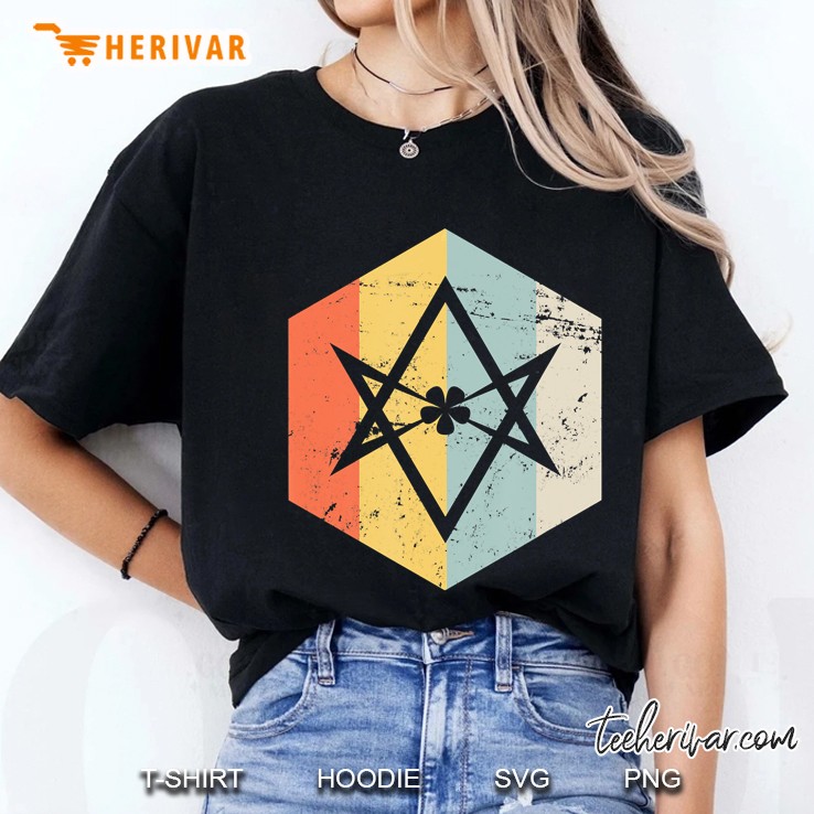 Retro Unicursal Hexagram Shirt, Satanist Thelema Ladies Tee
