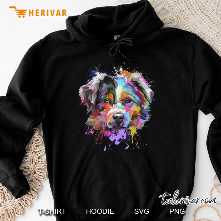 Splash Art Australian Shepherd Hoodie