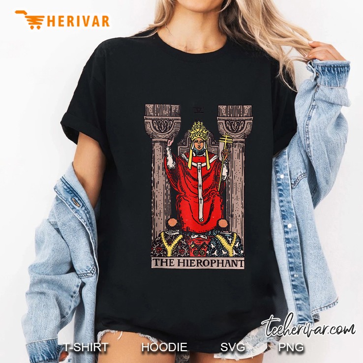 Tarot Card The Hierophant Recolorized Ladies Tee