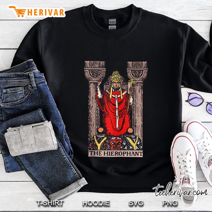 Tarot Card The Hierophant Recolorized Sweatshirt