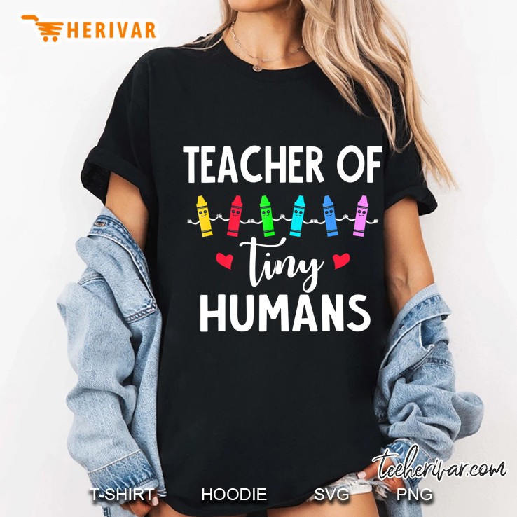 Teacher Of Tiny Humans Shirt Kindergarten Teacher Ladies Tee
