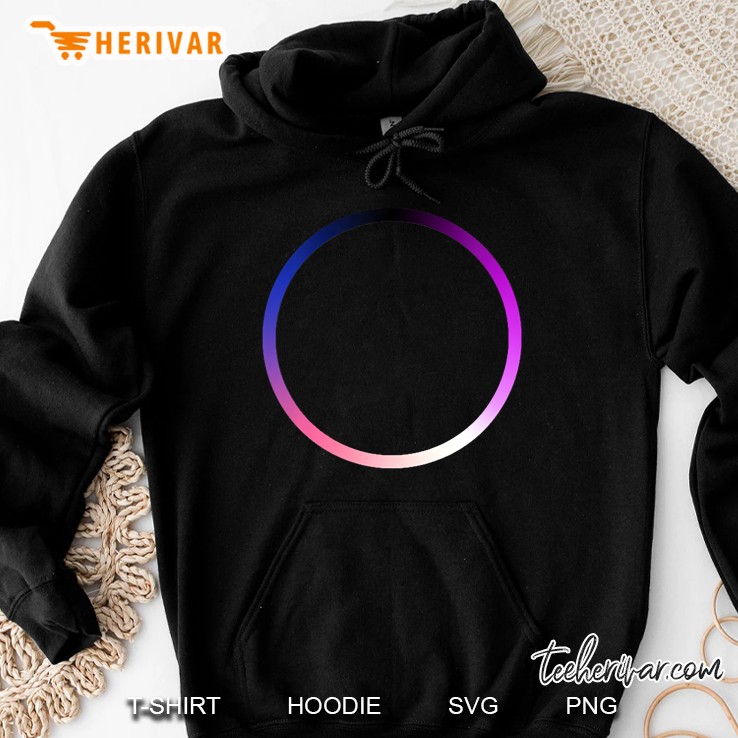 Womens Genderfluid Pride Colors Ring Circle Hoodie