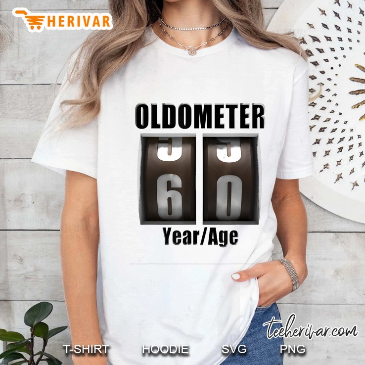 Mens Oldometer 59 60 60Th Birthday Funny Men Father Ladies Tee