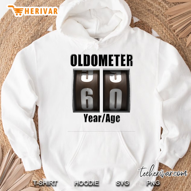 Mens Oldometer 59 60 60Th Birthday Funny Men Father Hoodie