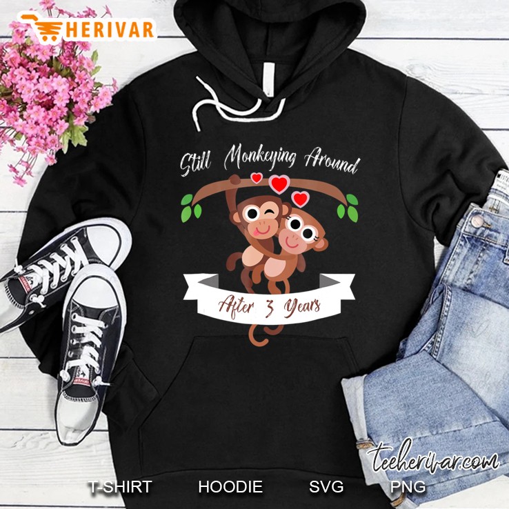 3Rd Wedding Anniversary Funny Monkey Couple Shirt Hoodie