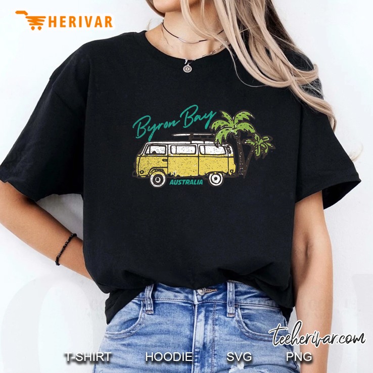 Byron Bay Australia Vintage Van Surfing Vacation Ladies Tee