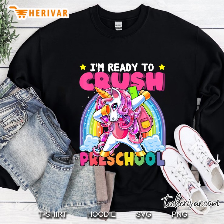 Crush Preschool Dabbing Unicorn Back To School Girls Gift Sweatshirt