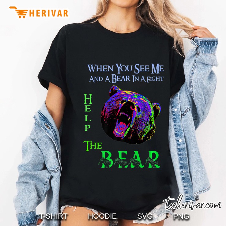 Help The Bear Adult Funny Hoodie