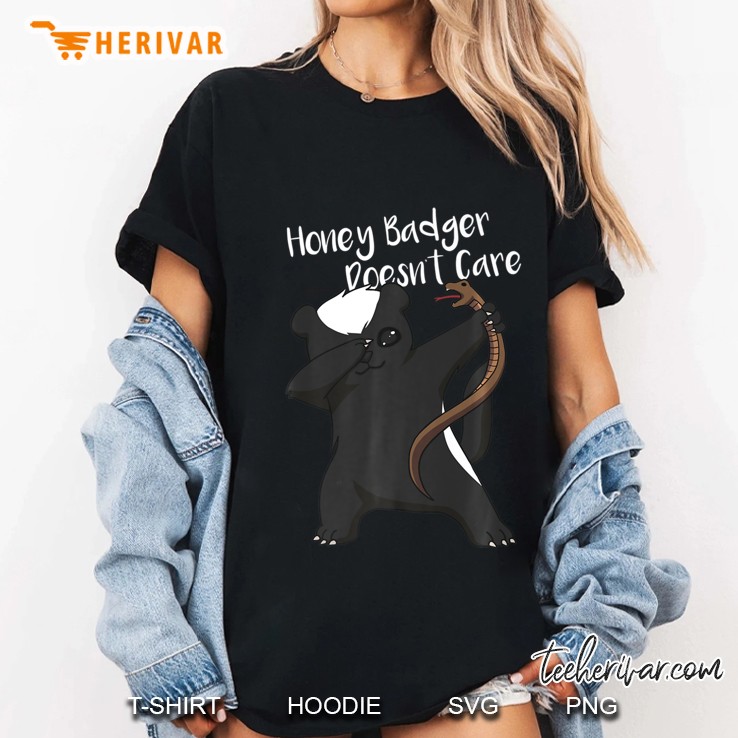 Honey Badger Doesn't Care Funny Animal Dabbing Hoodie