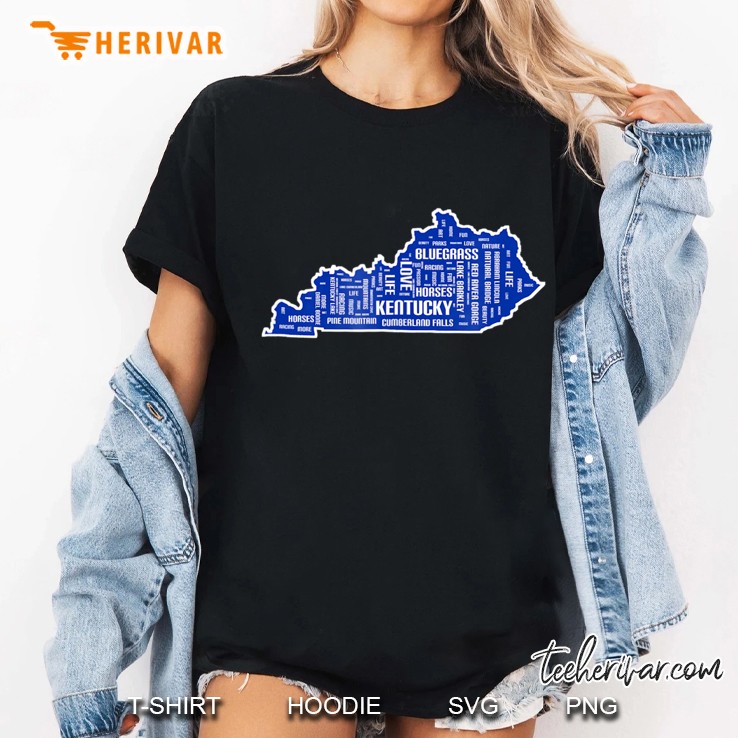Kentucky Word Art, Word Cloud, Kentucky Parks S Ladies Tee