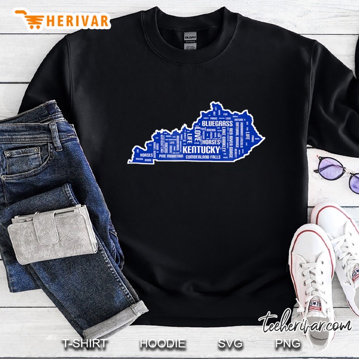 Kentucky Word Art, Word Cloud, Kentucky Parks S Sweatshirt