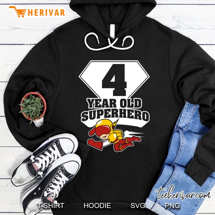 Kids 4 Year Old Superhero - Boys Girls Birthday Tee Mugs