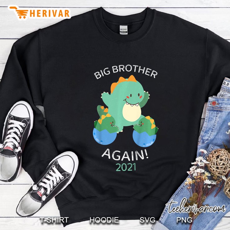 Kids Big Brother Again 2021 Cute Dinosaur Siblings Sweatshirt