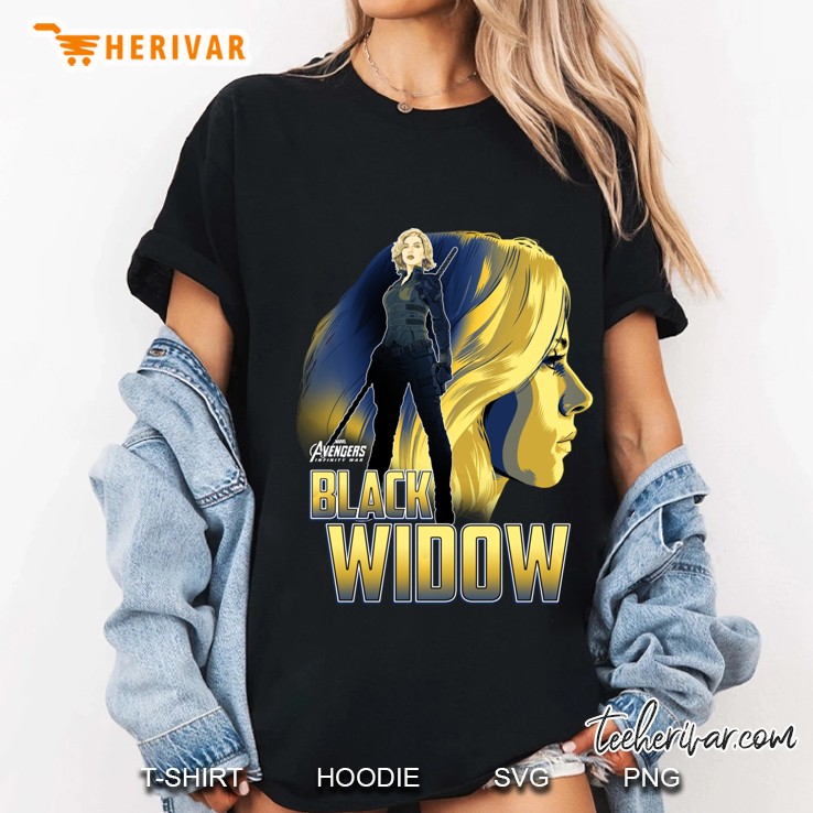 Marvel Infinity War Black Widow Profile Ladies Tee