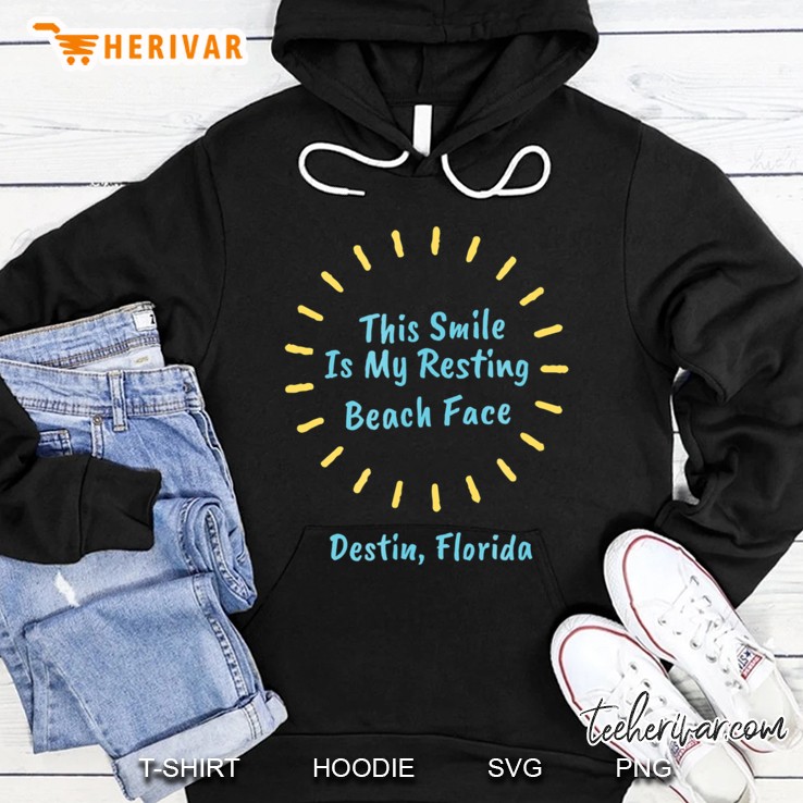 Resting Beach Face Destin Florida Funny Beach Hoodie