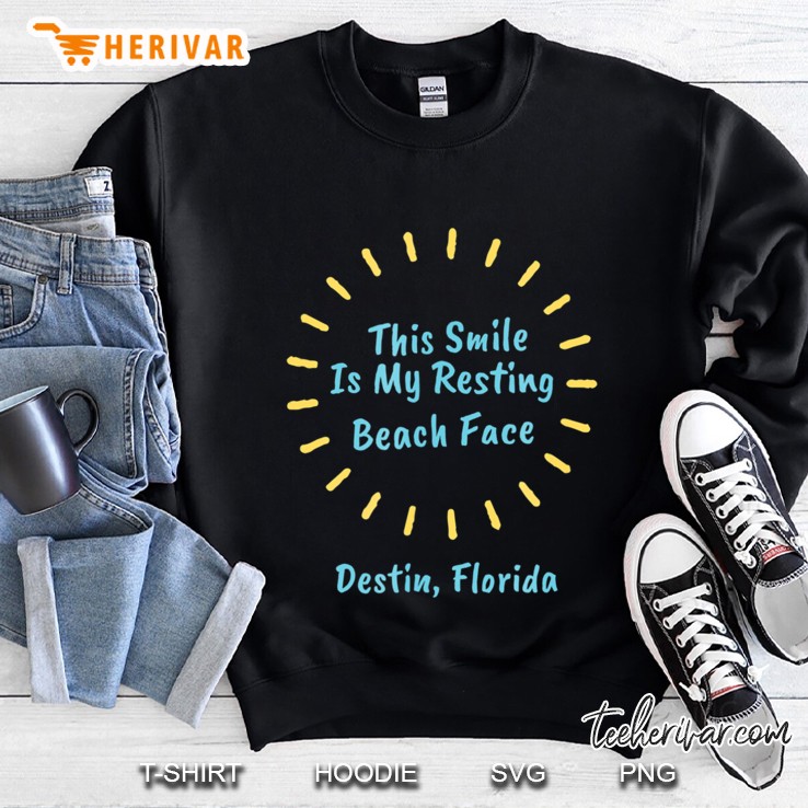 Resting Beach Face Destin Florida Funny Beach Sweatshirt