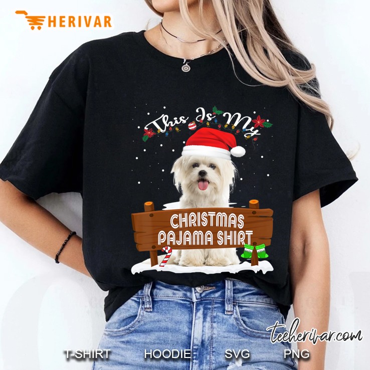 This Is My Christmas Pajama Maltese Dog Mom Dad Hoodie