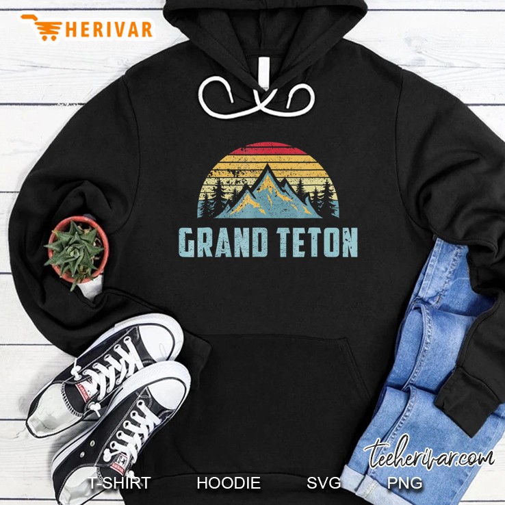 Vintage Grand Teton National Park Wyoming Mountain Tshirt Mugs